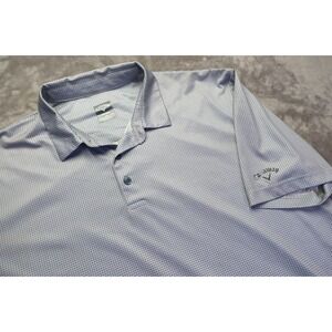 Callaway Geometric Print Performance Golf Polo Shirt Men's Size XXL 2XL Opti Dri